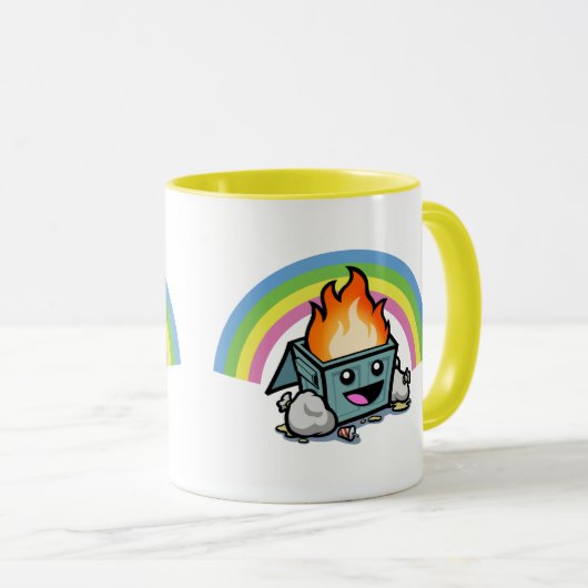 "Happy Little Dumpster FIre" Tasse (VorderseiteRechts)