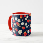 Happy Little Flowers Pattern Tasse (Vorderseite Links)
