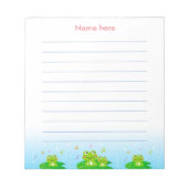 Happy Little Frogs Lined Notizblock (Vorderseite)