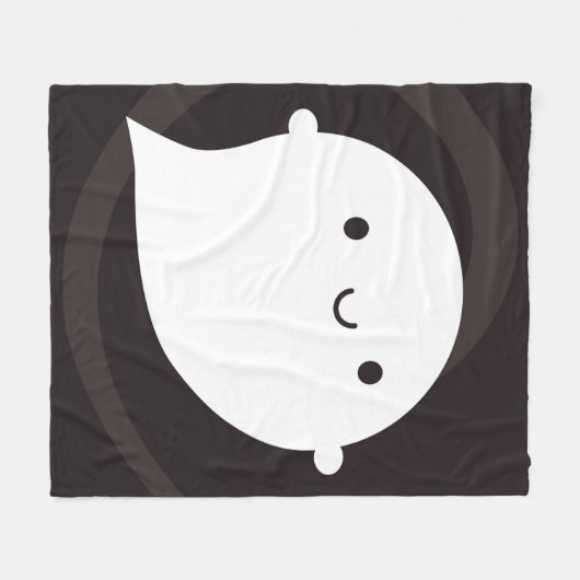 Happy Little Ghost Fleecedecke (Vorderseite (Horizontal))