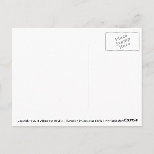 Happy Little Ghost Postkarte (Rückseite)