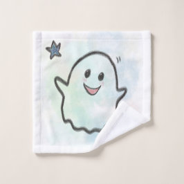 Happy little ghost waschlappen
