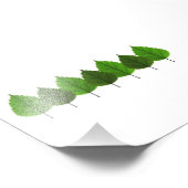 Happy Little Green Tree Leaf Forest Fotodruck (Ecke)