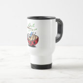 Happy Little Ladybug mit Telefon - Funny Zeichnend Reisebecher (VorderseiteRechts)