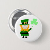 Happy Little Leprechaun Button (Vorne & Hinten)