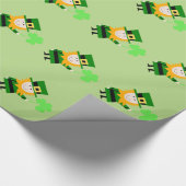 Happy Little Leprechaun Green Geschenkpapier (Ecke)