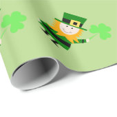 Happy Little Leprechaun Green Geschenkpapier (Rolleneckpunkt)