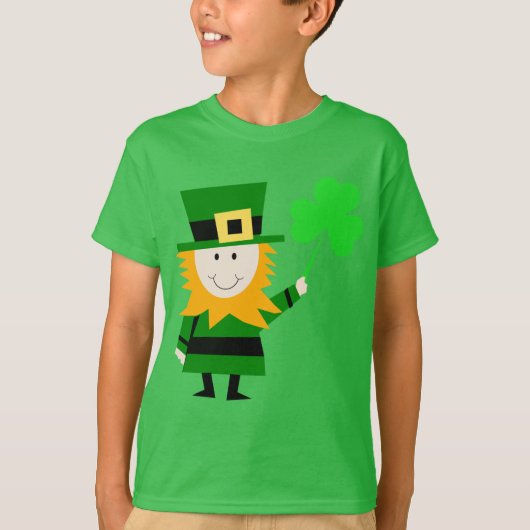 Happy Little Leprechaun Kids's Green T-Shirt (Vorderseite)