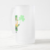 Happy Little Leprechaun Mattiert Glass Tasse (Vorderseite Links)