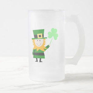 Happy Little Leprechaun Mattiert Glass Tasse