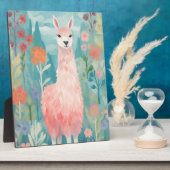 Happy Little Llama Fotoplatte (Seite)