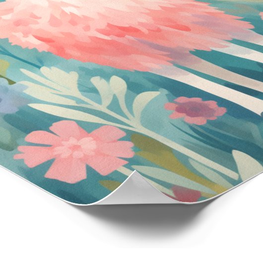 Happy Little Llama Poster (Ecke)