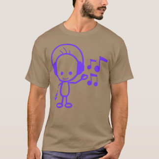 Happy Little Man Music Hört Musik Spaß T-Shirt