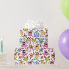 Happy Little Monsters Geschenkpapier