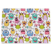 Happy Little Monsters Große Geschenktüte (Vorderseite)