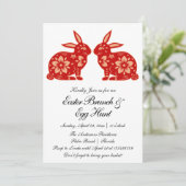 Happy Little Oaster | Osterbrunch+Egg Jagd Einladung (Stehend Vorderseite)