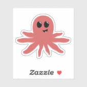 Happy Little Octopus - Zeichnend Aufkleber (Blatt)