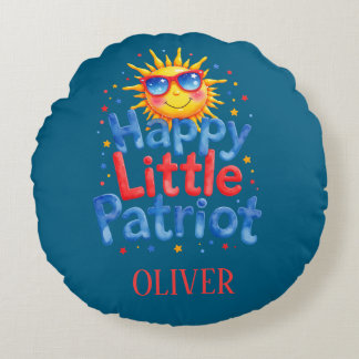 Happy Little Patriot Nursery Decor Rundes Kissen