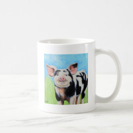 Happy Little Pig Painting Kaffeetasse