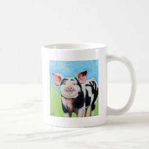 Happy Little Pig Painting Kaffeetasse