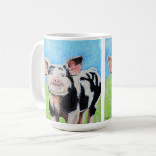 Happy Little Pig Painting Kaffeetasse