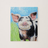 Happy Little Pig Painting Puzzle (Vertikal)