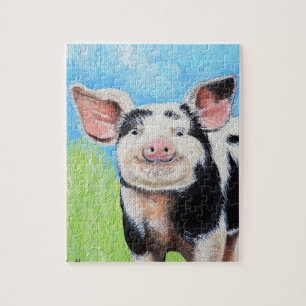 Happy Little Pig Painting Puzzle