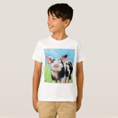 Happy Little Pig Painting T-Shirt (Vorne ganz)