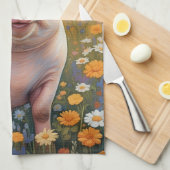 Happy Little Pig Sunny Daisy Field Geschirrtuch (Viertel Falte)