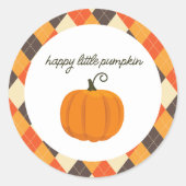 Happy Little Pumpkin Gastgeschenk Stickers (Vorderseite)