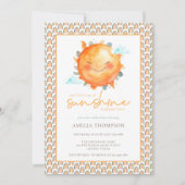 Happy Little Ray of Sunshine Rainbow Baby Dusche Einladung (Vorderseite)