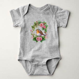 Happy Little Robin Baby Bodysuit Baby Strampler
