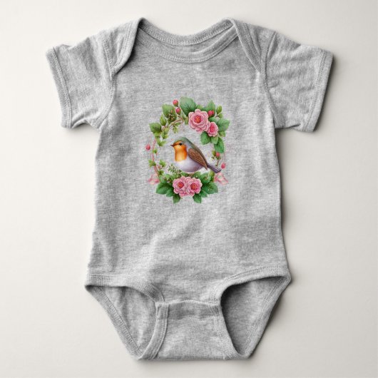 Happy Little Robin Baby Bodysuit Baby Strampler (Vorderseite)