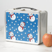 Happy Little Snowmen in Scarves und Hats Metall Lunch Box (Beispiel)