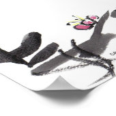 Happy Little Swallow Art Print Poster (Ecke)