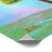 Happy Little Tree Whimsica Landschaft Kunst, Dicht Poster (Ecke)