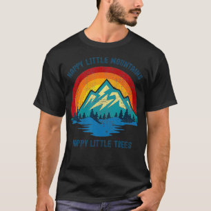 Happy Little Trees Mountains Bob Style Vintag Ret T-Shirt
