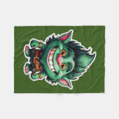 Happy Little Troll Chibi Illustration Fleecedecke (Vorderseite (Horizontal))