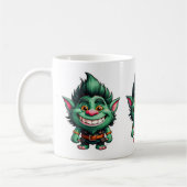 Happy Little Troll Chibi Illustration Kaffeetasse (Links)