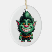 Happy Little Troll Chibi Illustration Keramik Ornament (Rechts)