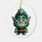 Happy Little Troll Chibi Illustration Keramik Ornament (Links)