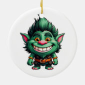Happy Little Troll Chibi Illustration Keramik Ornament (Hinten)