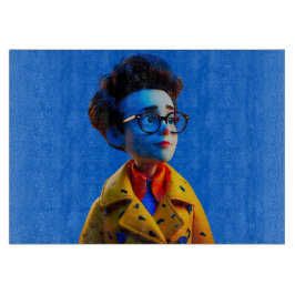 Happy Little Typ Glass Cutting Board Schneidebrett