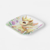 Happy Little Unicorn Babydusche Pappteller (Gewinkelt)