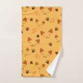 Happy Little Vampire Kitty Pattern Badhandtuch Set (Handtuch)