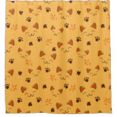 Happy Little Vampire Kitty Pattern Duschvorhang (Vorderseite)