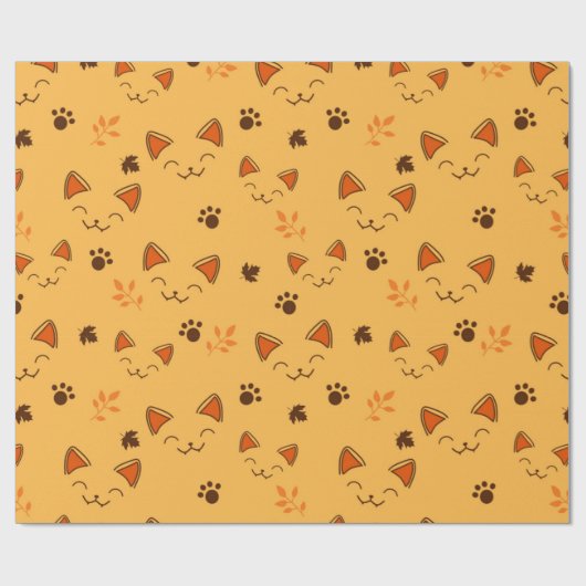 Happy Little Vampire Kitty Pattern Geschenkpapier (Flach)