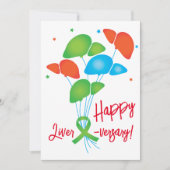 Happy Liver-Jubiläum individuelle Einladung (Vorderseite)