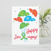 Happy Liver-Jubiläum individuelle Einladung (Stehend Vorderseite)