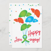 Happy Liver-Jubiläum individuelle Einladung (Vorne/Hinten)